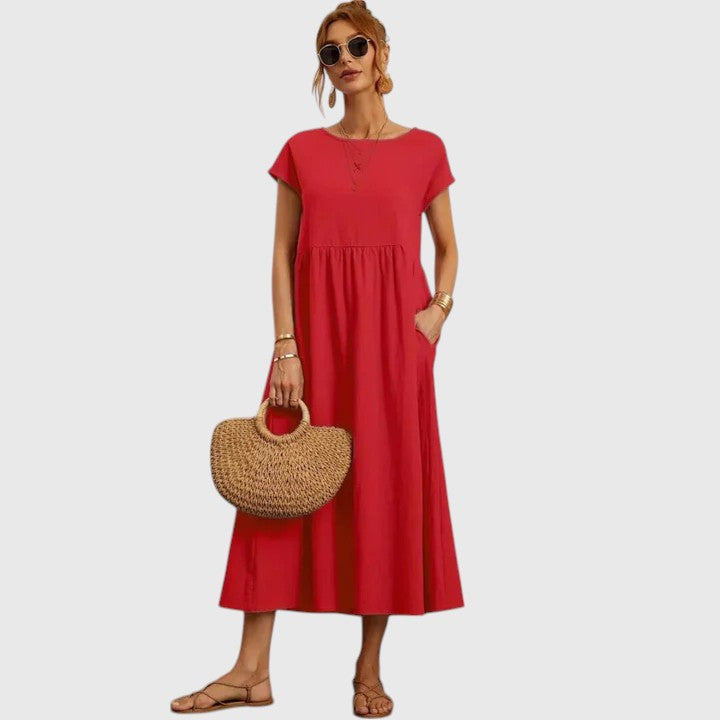 Women's Comfortable Midi Dress – Casual Summer Dress – Fenella
