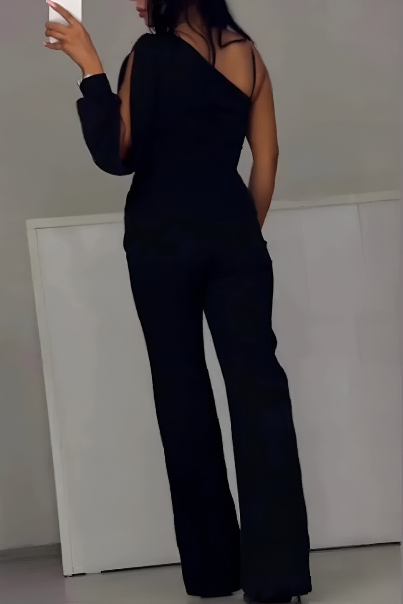 Women's Wide Leg Jumpsuit – Flowy Evening Occasion Jumpsuit