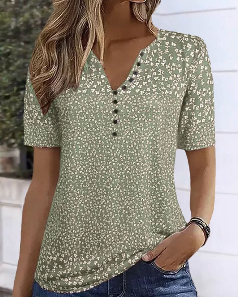 Women's Floral Blouse – Casual Summer Blouse – Estelle