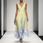 Women's Wedding Guest Floral Maxi Dress – Flowy Summer Occasion Dress
