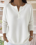 Women's V-Neck Button Cardigan – Long Sleeve Winter Cardigan
