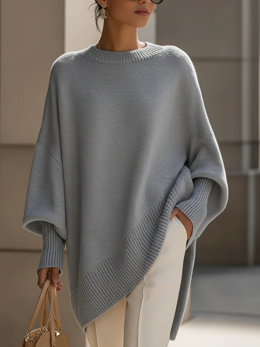 Women's Oversized Sweater – Relaxed Long Sleeve Knit Sweater