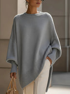 Women's Oversized Sweater – Relaxed Long Sleeve Knit Sweater