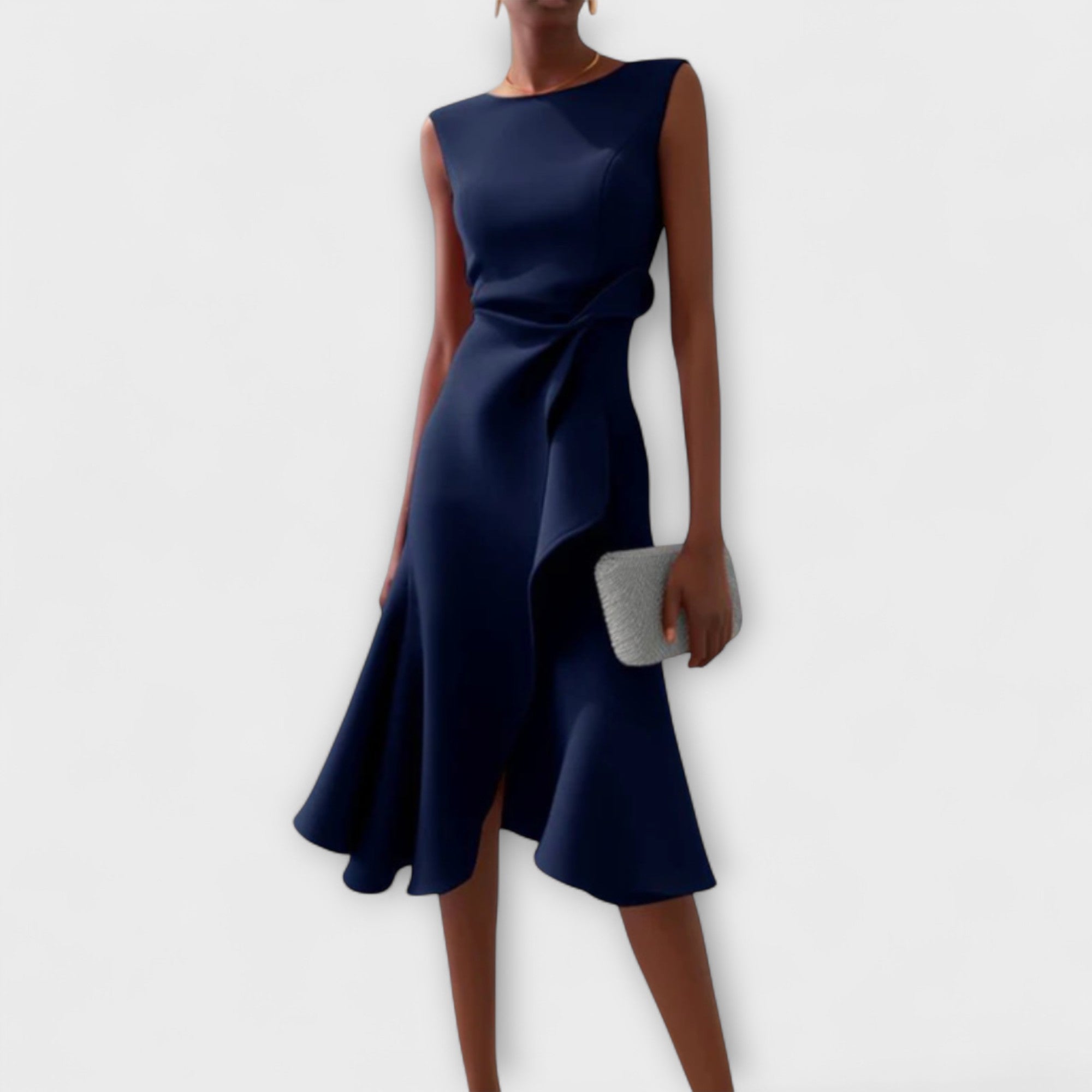 Genevieve | Sophisticated Sleeveless Midi Dress