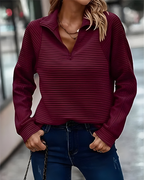 Women's Casual Pullover Sweater – Relaxed Long Sleeve Sweater