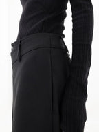 Women's Crisscross Front Wide Leg Pants – Relaxed Elastic Waist Trousers