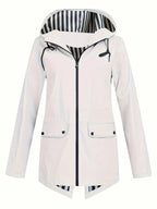 Women's Hooded Outdoor Jacket – Lightweight Wind Resistant Jacket