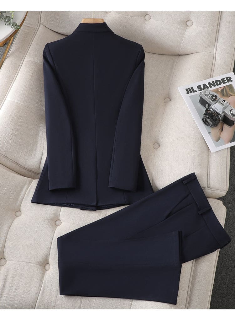 Women's Double-Breasted Pants Suit – Tailored Blazer Co-Ord