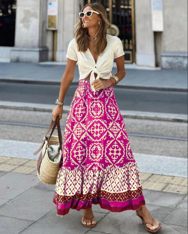 Elara | High Waist Maxi Skirt