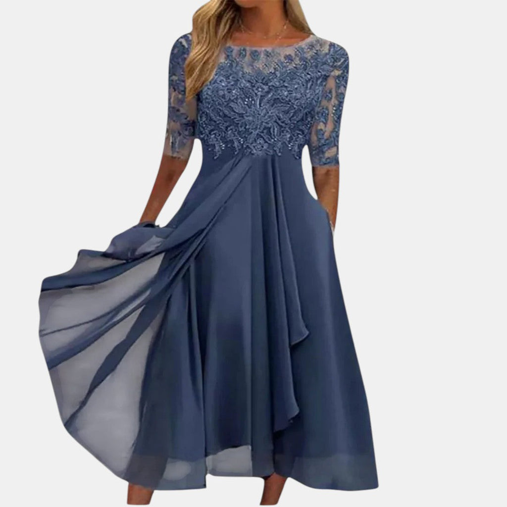 Women's Lace Occasion Dress – Layered Wedding Guest Dress