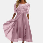 Women's Lace Occasion Dress – Layered Wedding Guest Dress