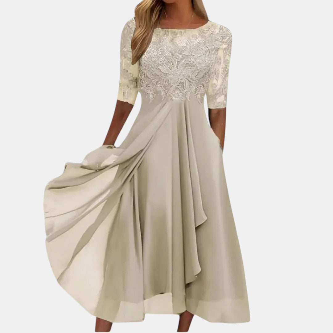 Women's Lace Occasion Dress – Layered Wedding Guest Dress