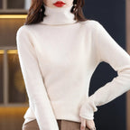 Women's Turtleneck Sweater – Soft Roll Neck Winter Sweater