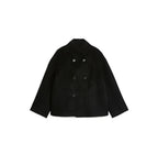 Women's Double-Breasted Winter Coat – Stand Collar Relaxed Coat