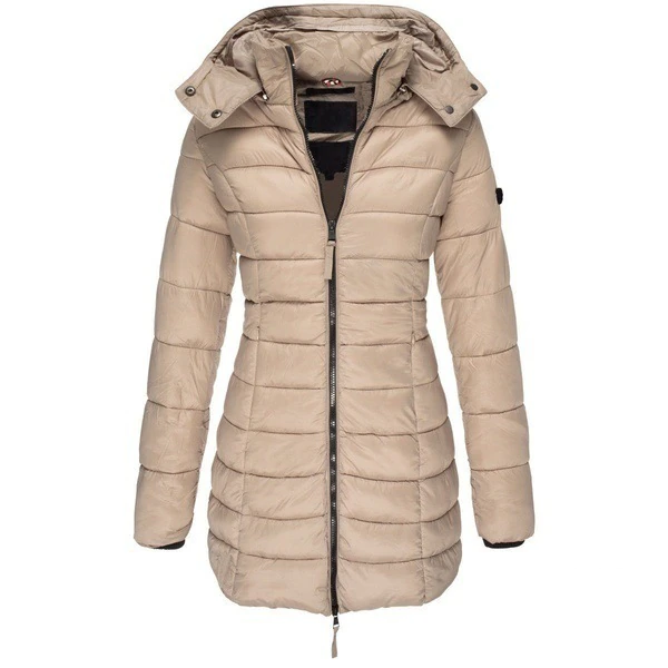 Women's Mid-Length Winter Jacket – Tailored Button Front Coat