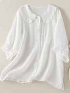 Women's Ruffle Collar Blouse – Peter Pan Blouse