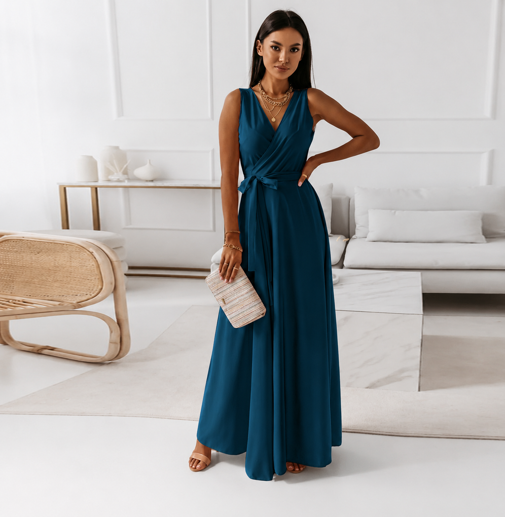 Women's Wrap Maxi Dress – Bridesmaid Wedding Guest Occasion Dress