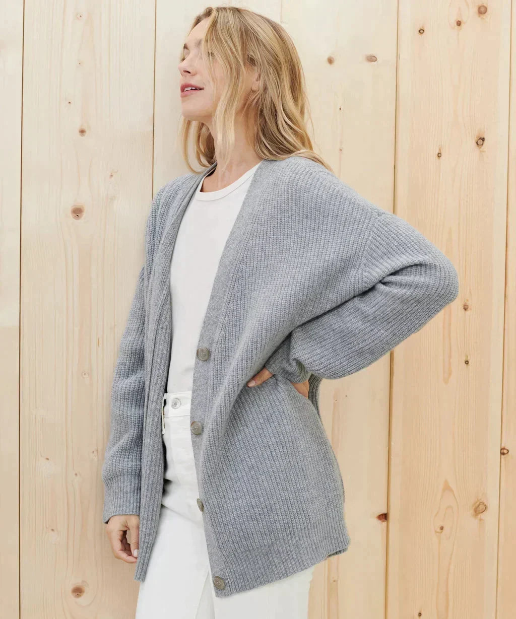 Women's Classic V-Neck Cardigan – Soft Button Front Knit Cardigan