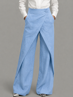 Women's Asymmetrical Pants – Wrap Front Palazzo Pants