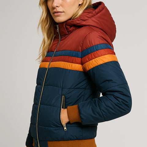 Women's Hooded Rain Jacket – Waterproof Zip-Up Outdoor Jacket