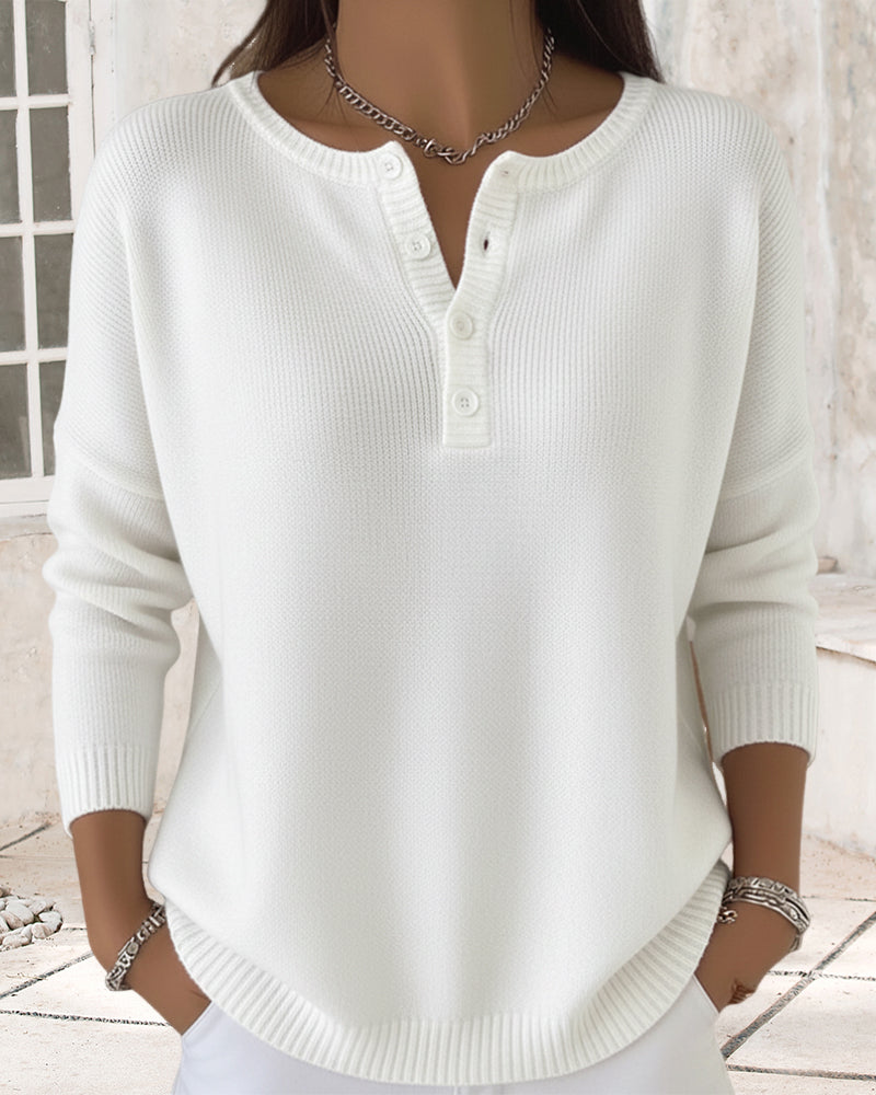 Women's V-Neck Button Cardigan – Long Sleeve Winter Cardigan