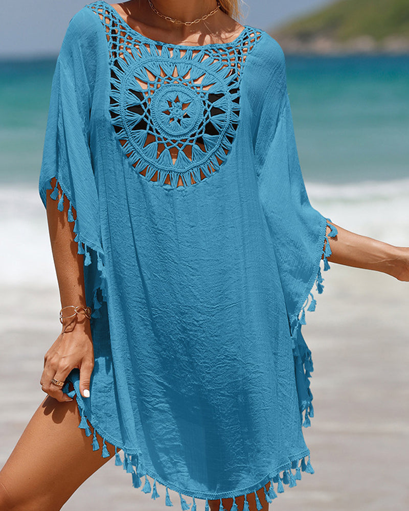 Women's Boho Beach Cover-Up – Lightweight Swim Cover-Up – Chrissy