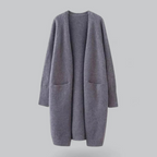 Women's Open Front Winter Cardigan – Relaxed Long Sleeve Cardigan