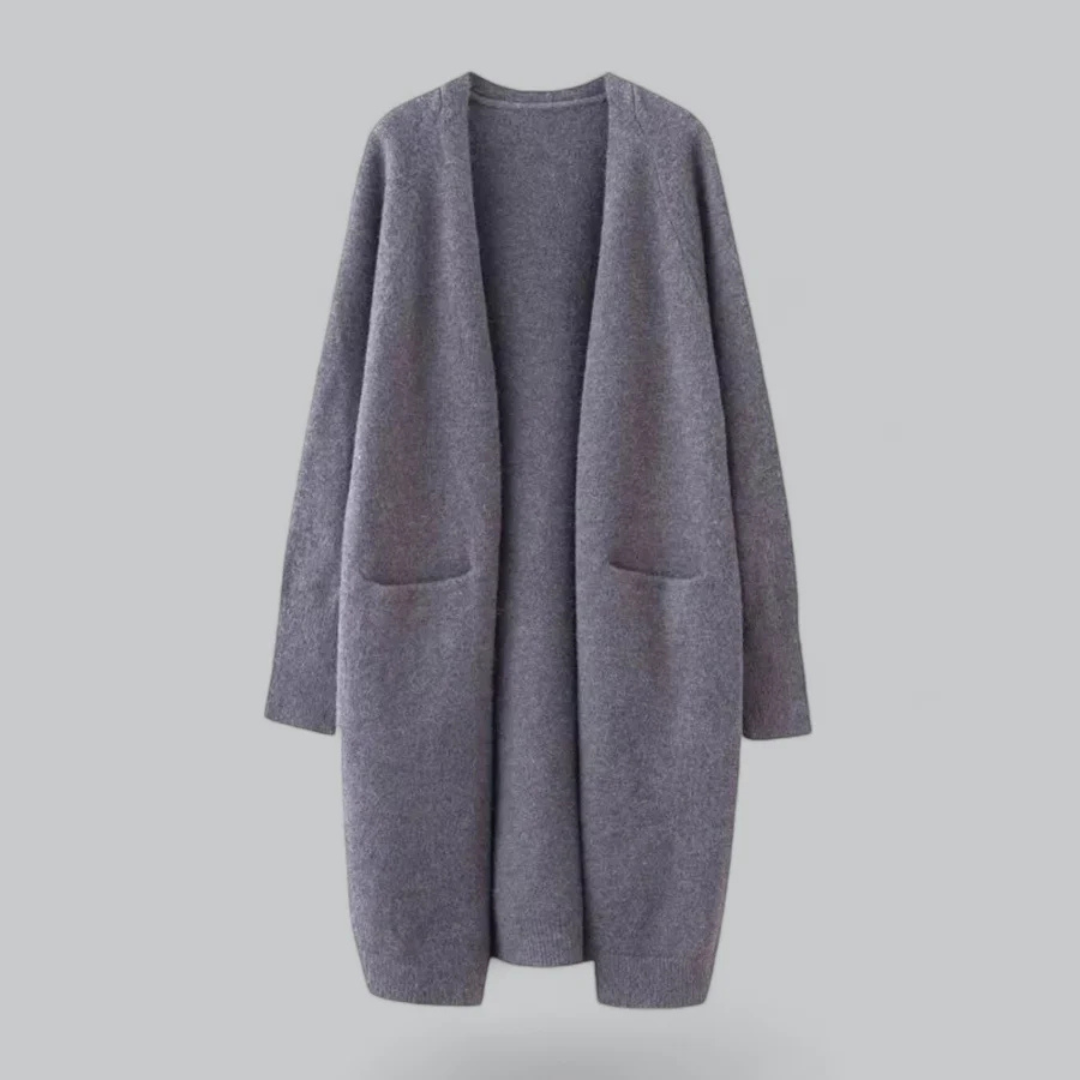 Women's Open Front Winter Cardigan – Relaxed Long Sleeve Cardigan