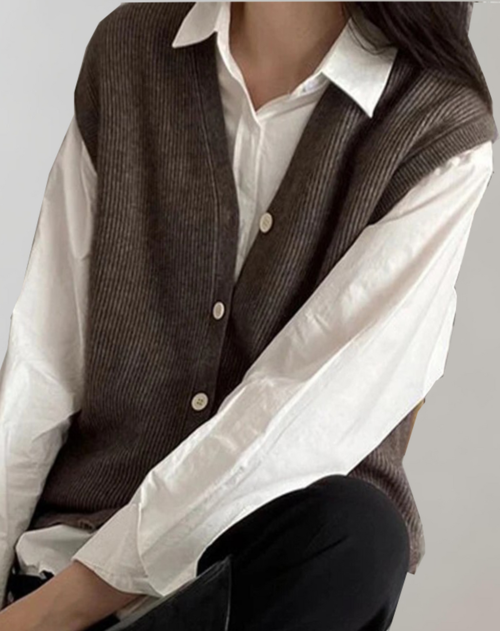Women's Button Front Sweater Vest – Sleeveless Layering Cardigan