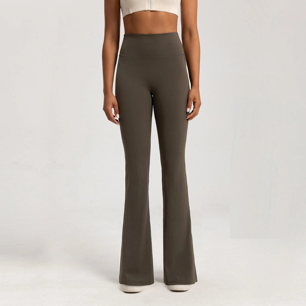 Women's High Waist Flare Leggings – Crossover Waist Workout Yoga Pants