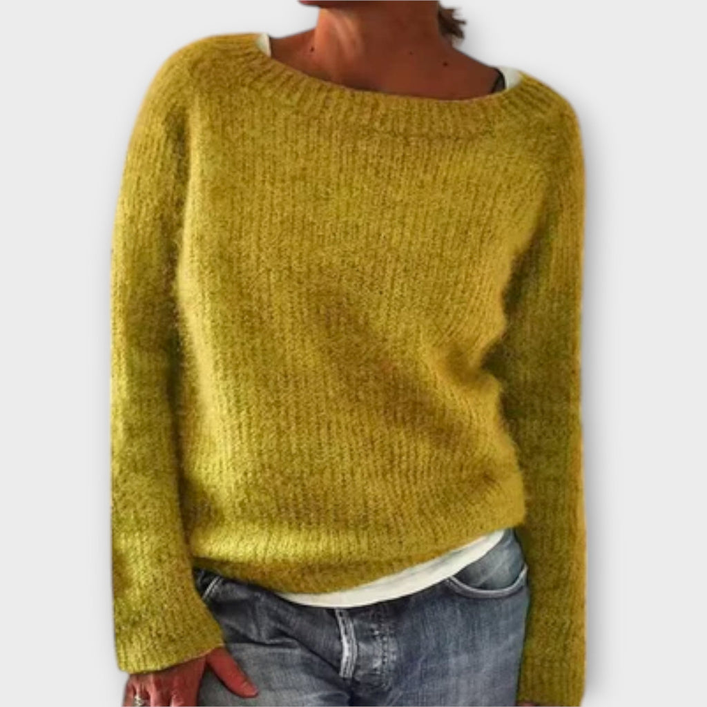 Women's Nordic Pattern Sweater – Icelandic Crew Neck Winter Pullover