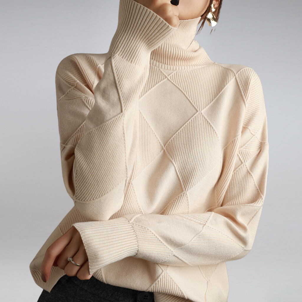 Women's Turtleneck Sweater – Knit Pullover Sweater – Myla