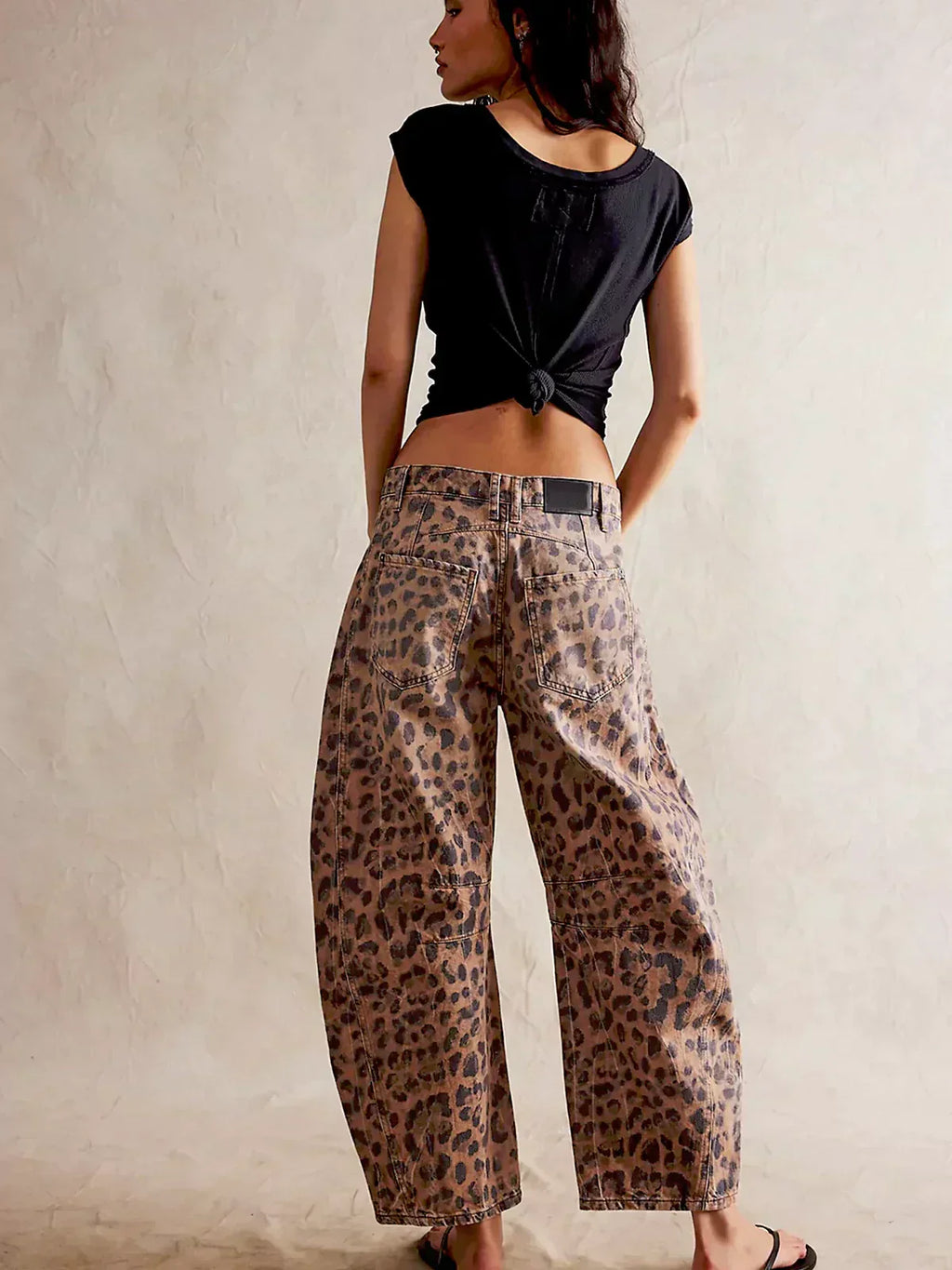 Women's Printed Wide Leg Jeans – Casual Denim Jeans – Lyra