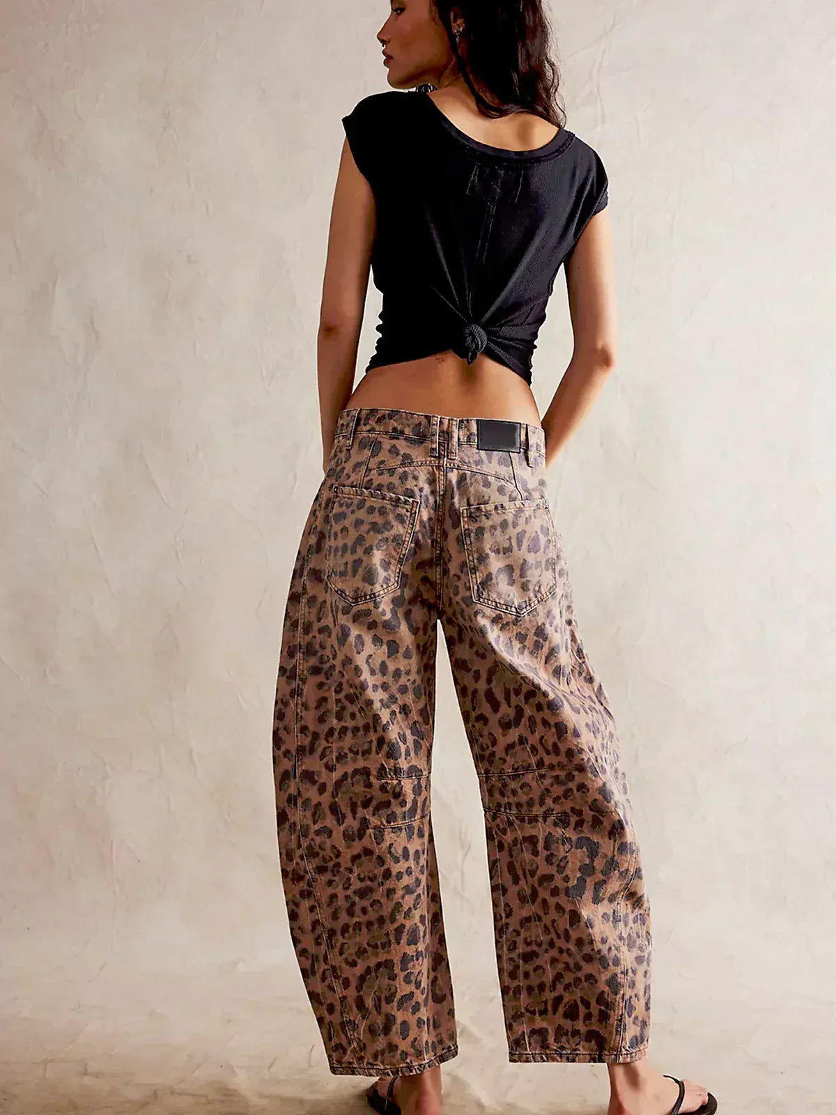Women's Printed Wide Leg Jeans – Casual Denim Jeans – Lyra