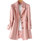 Women's Tailored Trench Coat – Classic Longline Lapel Coat