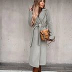 Women's Long Winter Coat – Relaxed Tailored Overcoat