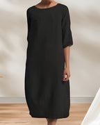 Women's Relaxed Everyday Midi Dress – Casual Summer Dress