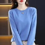 Women's Classic Crew Neck Sweater – Soft Long Sleeve Knit Pullover