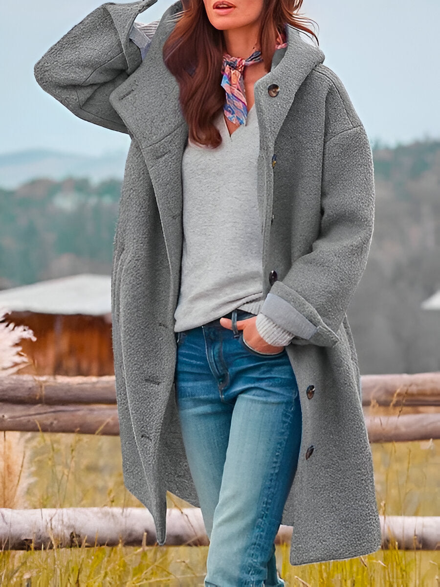 Women's Relaxed Button Jacket – Lightweight Transitional Jacket