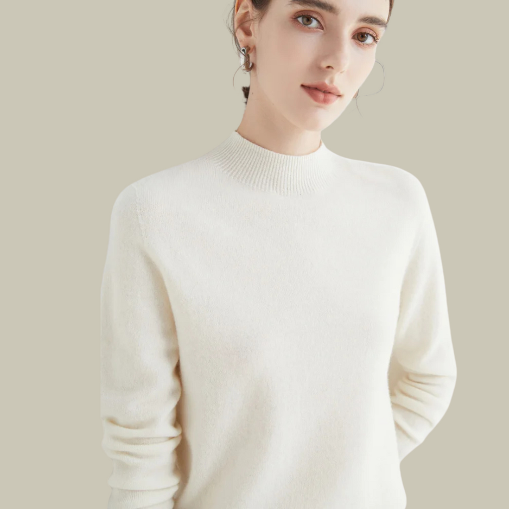 Women's Fitted Turtleneck Sweater – Roll Neck Winter Sweater