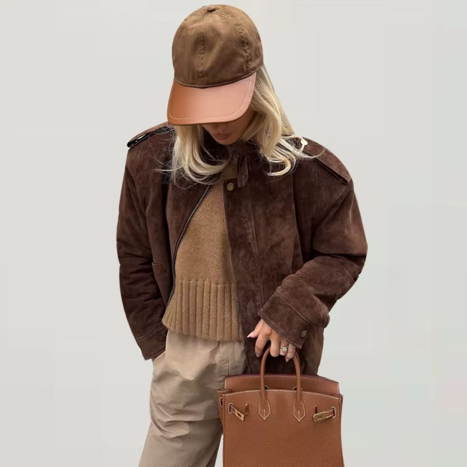 Women's Oversized Western Jacket – Fringe Detail Vintage Jacket