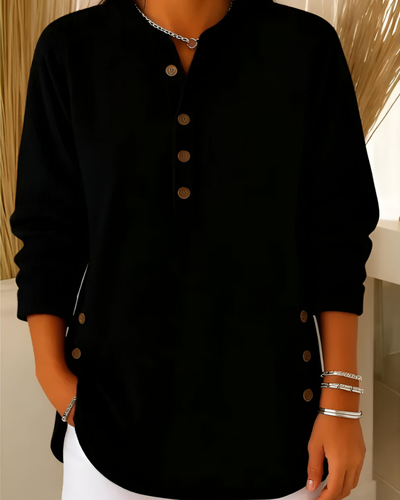 Women's Textured Knit Top – Relaxed Long Sleeve Sweater Top
