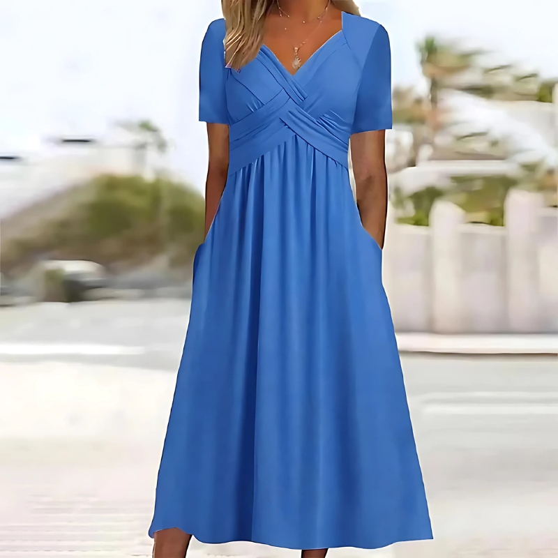 Women's Classic Midi Dress – Flowy Day-to-Night Dress