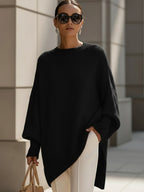 Women's Oversized Sweater – Relaxed Long Sleeve Knit Sweater