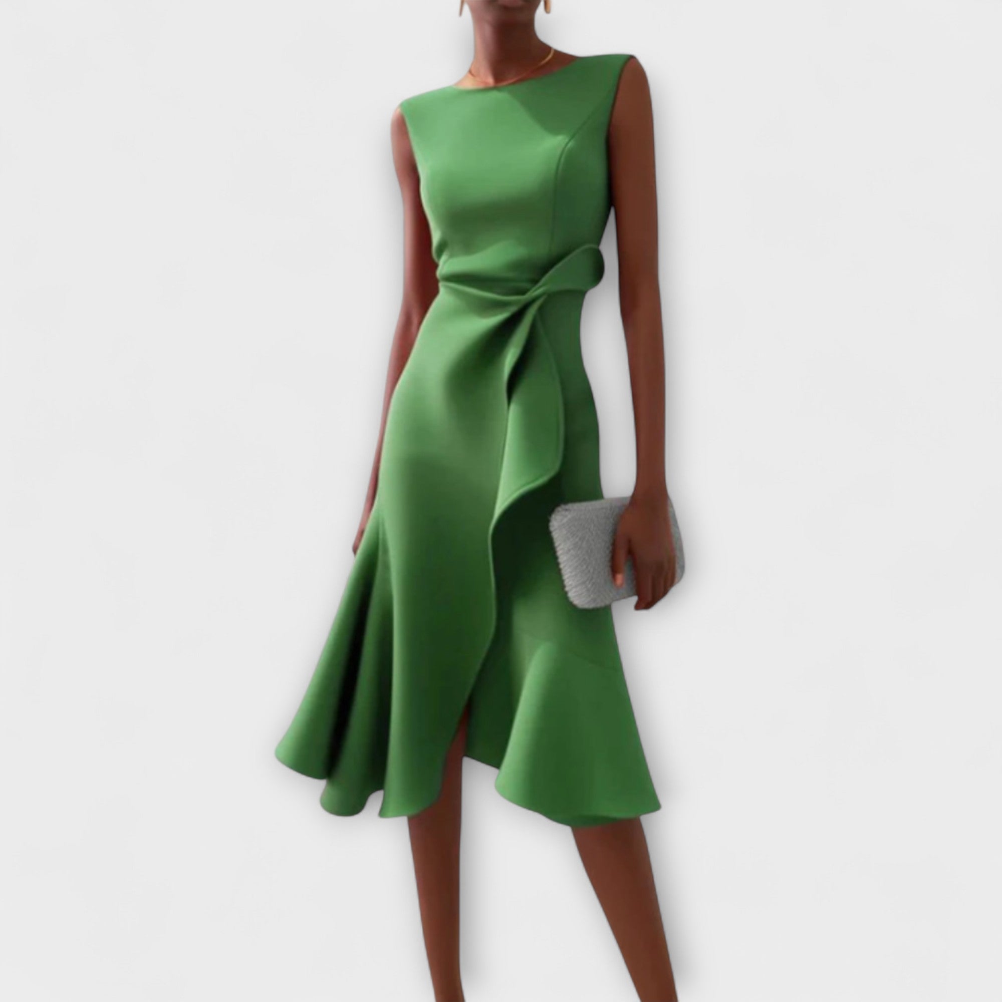 Genevieve | Sophisticated Sleeveless Midi Dress