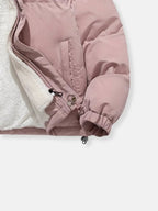 Women's Fleece Lined Jacket – Hooded Winter Zip-Up Jacket