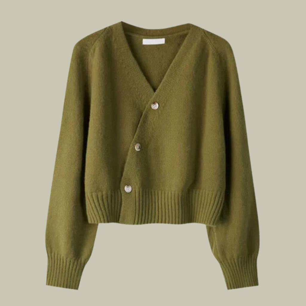 Women's V-Neck Cardigan – Button Front Long Sleeve Cardigan