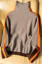 Women's High Neck Sweater – Relaxed Long Sleeve Knit Pullover