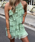 Women's One-Shoulder Mini Dress – Ruffle Cocktail Dress