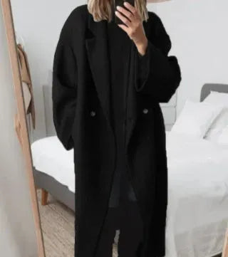 Women's Long Coat – Relaxed Fit Winter Coat – Sandra